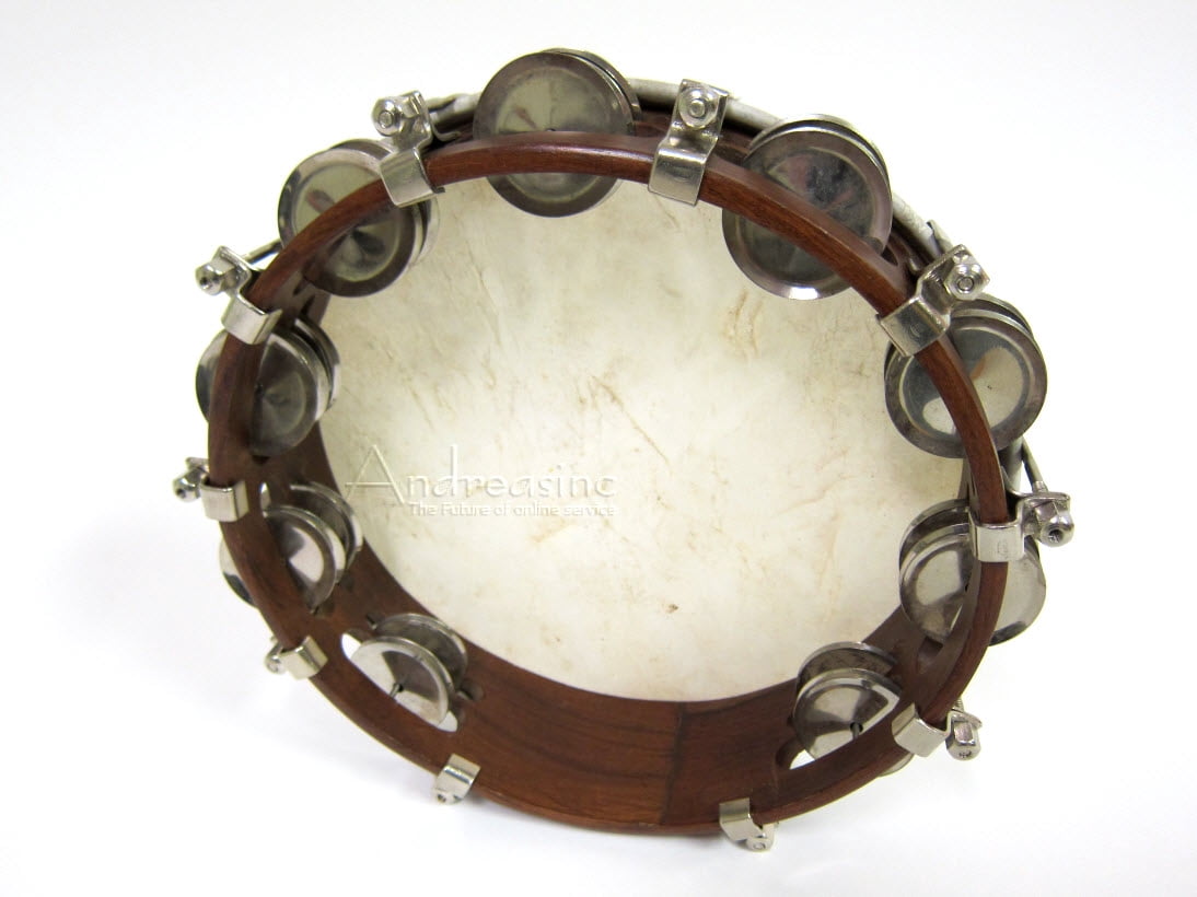 Mid-East Tunable Sheesham Tambourine 10"
