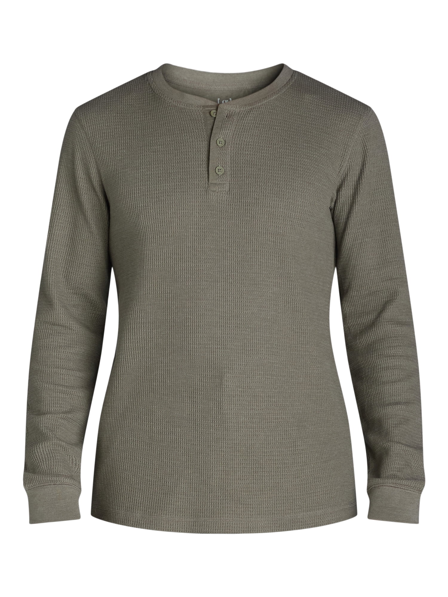 George Men’s and Big Men’s Thermal Henley T-Shirt with Long Sleeves, Sizes XS-3XLT