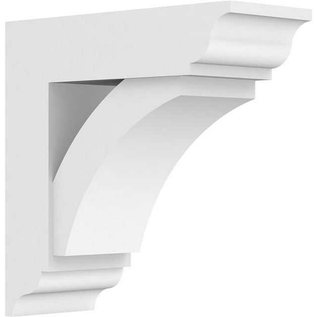 Ekena Millwork BKTP05X14X14THR01 Standard Thorton Architecture Grade PVC Support avec des Extrémités Traditionnelles - 5 x 14 x 14 Po.