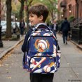 thumbnail image 6 of FUIALDOLG Baseball Bat Ball Print Kids Backpack with Large Capacity, Breathable Strap Front Pocket 17 Inch School Bookbag for Sports Travel, 6 of 9