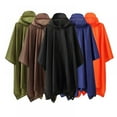thumbnail image 3 of 1Pc Adult Outdoor Hooded Rain Cape with Pockets Waterproof Lightweight Unisex Raincoat Jacket for Hiking Camping Emergency B, 3 of 6
