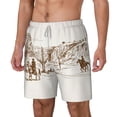 thumbnail image 2 of Balery Western Desert Cowboys Mens Swim Trunks Swim Shorts for Men Quick Dry Inseam Beach Shorts with Compression Liner Pocket-Small, 2 of 9