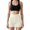 Beige, variant on Women's Solid Color High Waisted 3 Inch Yoga Shorts, Scrunch Butt Lifting Workout Running Shorts for Women, High Waist Three Quarter Fitness Booty Shorts Gym Bottom Beige L