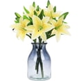 thumbnail image 4 of Paquete de 5 flores artificiales de lirio, flores falsas de tacto real para boda, hogar, fiesta, jardín, tienda, decoración de oficina, flores de imitación de lirio de plástico., 4 of 7