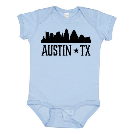 

Inktastic Austin Texas Skyline Silhouette TX City Gift Baby Boy or Baby Girl Bodysuit