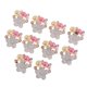 thumbnail image 5 of Botón de flor de de imitación de perlas de 10 piezas para broche, 20x17x5mm Zulema flor de la perla de espalda plana, 5 of 8