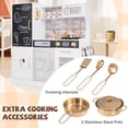 thumbnail image 6 of Gymax Play Kitchen Toy Set w/ Chalkboard Oven Sink Curtain Microwave Water Dispenser, 6 of 10
