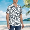 thumbnail image 5 of Goofa Chicken And Fish Hawaiian Shirt for Men, Unisex Summer Beach Casual Short Sleeve Button Down Shirts,Aloha Tropical Floral print shirt-XX-Large, 5 of 9