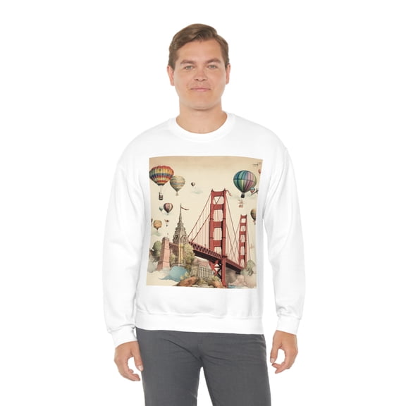 San Francisco Urban Wanderlust Unisex Heavy Blend Crewneck Sweatshirt