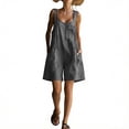 thumbnail image 3 of Sentmoon Robe Chandail Sans Manches Combinaison-Robe pour Femmes Coupe Ample à Bretelles Spaghetti Robe Salopette pour Femmes Été pour Sorties et Fêtes P-2TG, 3 of 8