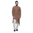 thumbnail image 1 of Atasi Kurta Asymétrique de Fête Indienne avec Ensemble de Pyjama Churidar Blanc pour Hommes, 1 of 3