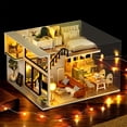 thumbnail image 3 of Casa en miniatura de bricolaje Sunnimix 1:12 con muebles de madera, 3 of 8