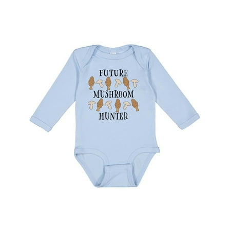 

Inktastic Future Mushroom Hunter- Mushrooms and Morels Gift Baby Boy or Baby Girl Long Sleeve Bodysuit