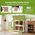 thumbnail image 5 of MEDEHOO 47" Two Story Rabbit Hutch with Wheels, Indoor Outdoor Rabbit Cage with Wheels & Leak-Proof Trays for Rabbits, Guinea Pigs(Brown), 5 of 7