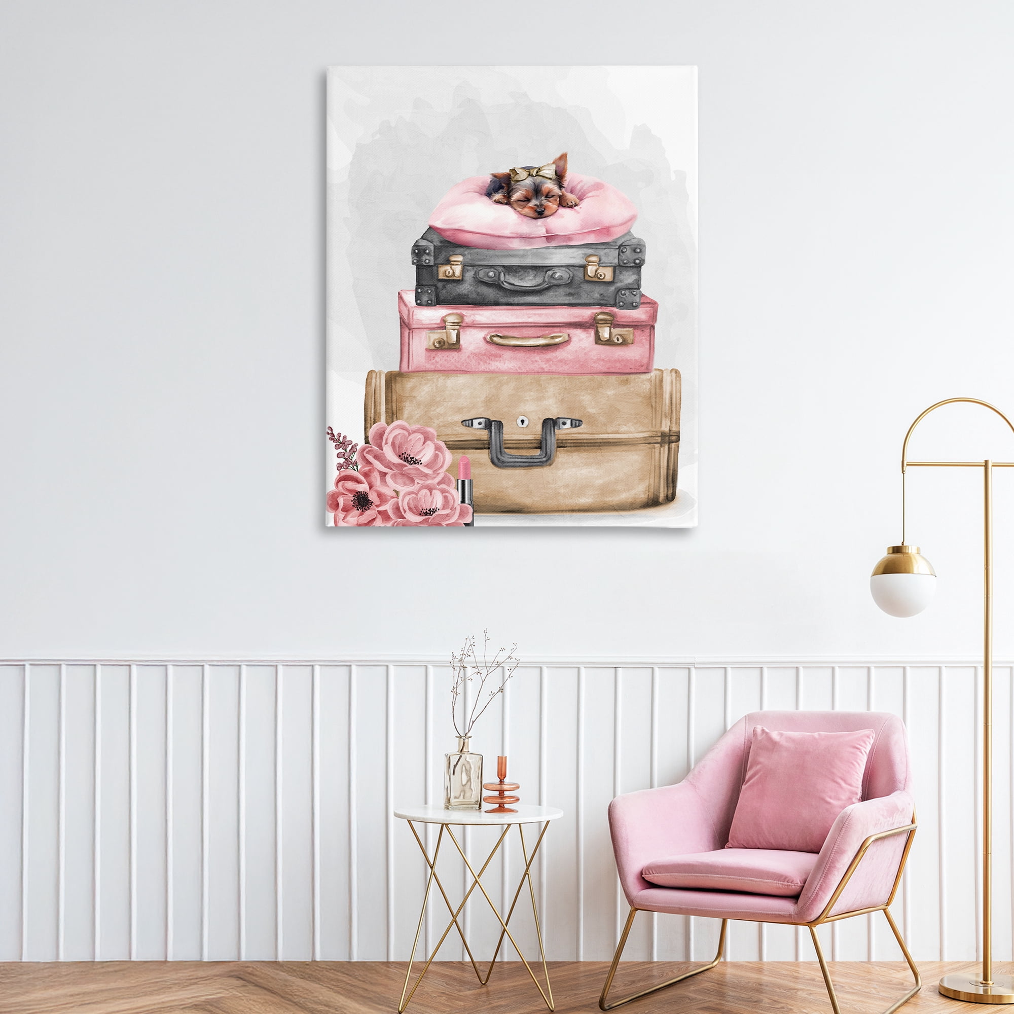 Stupell Industries Sleepy Pup Travel Canvas Wall Art, design by Kim Allen