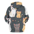 thumbnail image 3 of Cute Cat Pattern Design(2) 3d Sweatshirts Hoodie Fashion Casual Personality Men's Women Street Hoodie Pullovers Long Sleeve Comfortable Top, 3 of 6