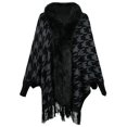 thumbnail image 4 of Veste Femme Automne Personnalisée Motif Pied-de-Poule Long Col à Franges Chandail Décontracté Cardigan Tricoté, 4 of 4