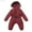 Brown, variant on Unisex Baby And Newborn Fleece Hoodie Zip-front Snowsuit Bunting Size 24 Months