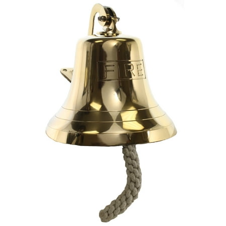 bell fire bells brass truck fireman alarm solid