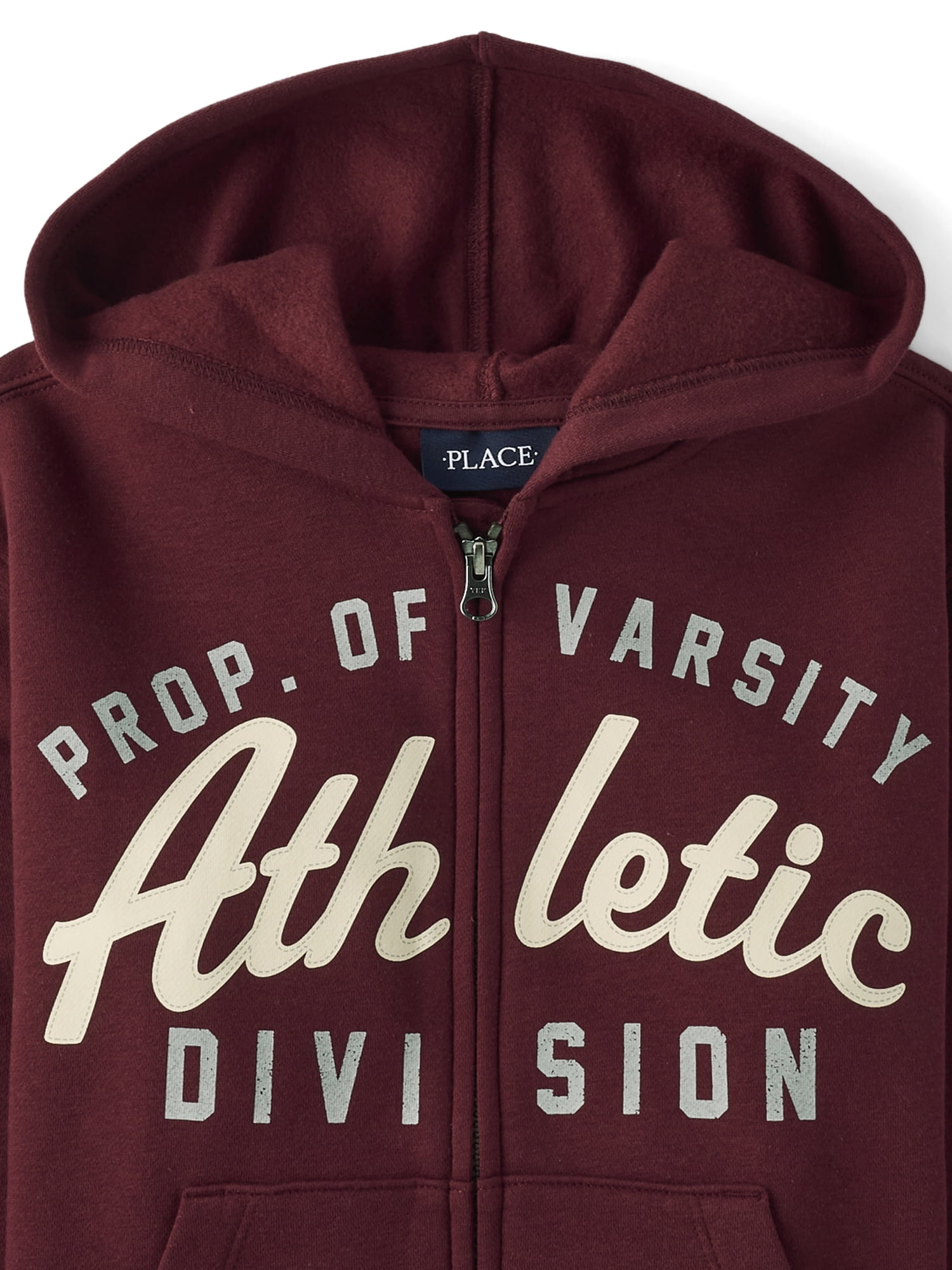 The Children's Place Boys Active Long Sleeve Varsity Premium Fleece Zip Up Hoodie, Sizes XS-XXL