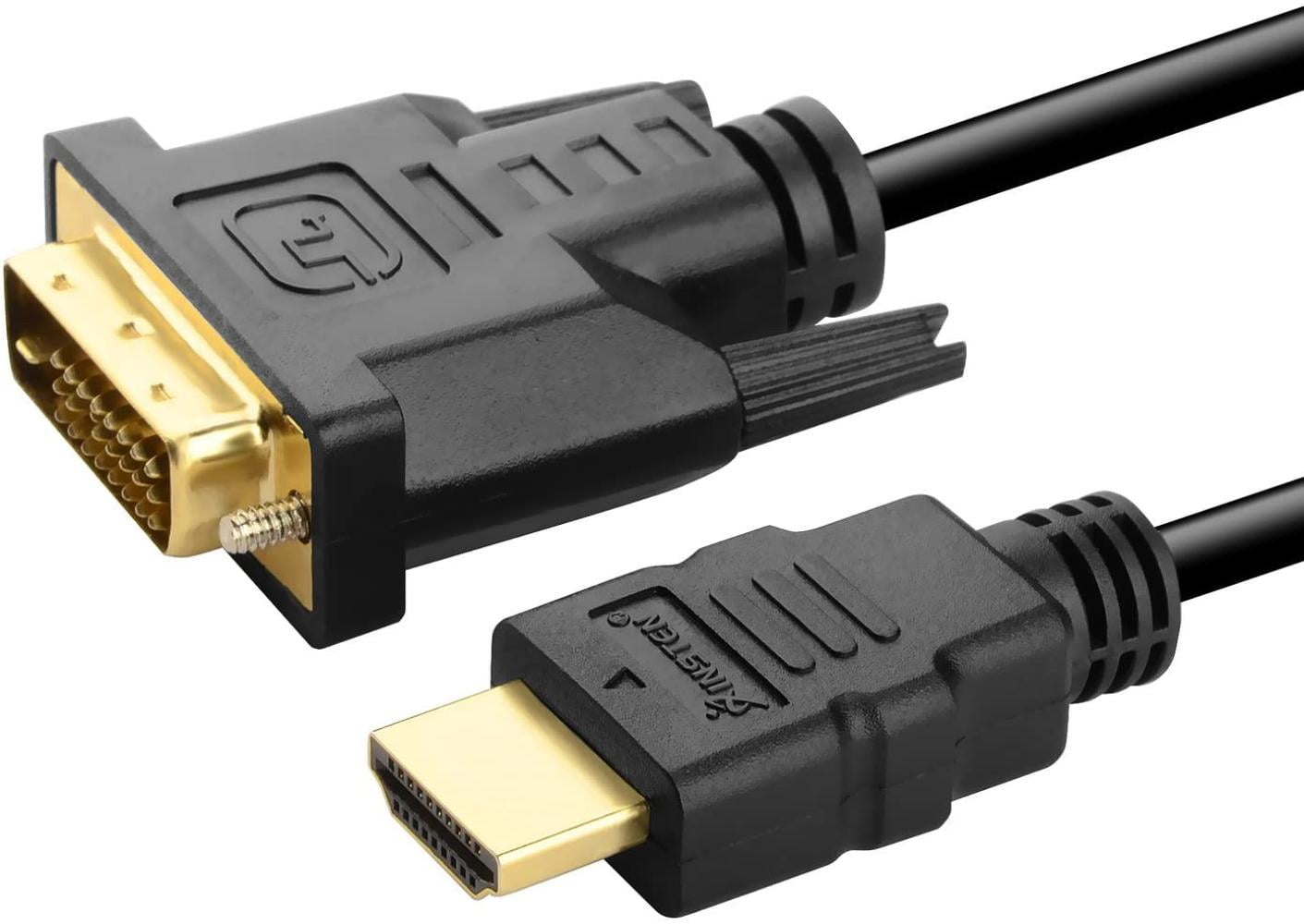 Insten Hdmi To Dvi Cable M M 10ft Hdmi Is Fully Backward Compatible With Dvi Hot Plug For Dtvs By Visit The Insten Store Walmart Com Walmart Com