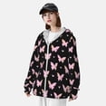 thumbnail image 3 of Balery Gradient Butterfly Sudadera ligera de manga larga con capucha y protección solar UPF 50+ para hombre y mujer, ideal para pesca y running-Medium, 3 of 7