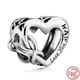 thumbnail image 3 of Cuentas de plata esterlina 925 para mujer, abalorios de la serie Angel Mom Family Love Heart, compatibles con pulseras Pandora originales, regalo de joyería artesanal, novedad, 3 of 4