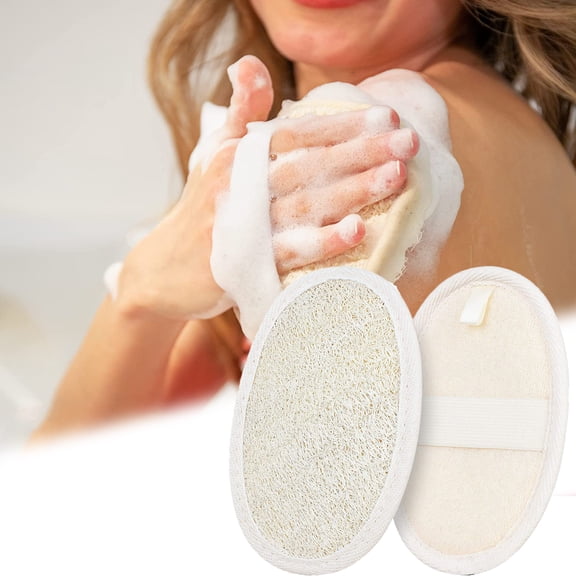 Vorkoi 2PCS Loofah Pads Natural Exfoliating Loofah Sponge for Shower