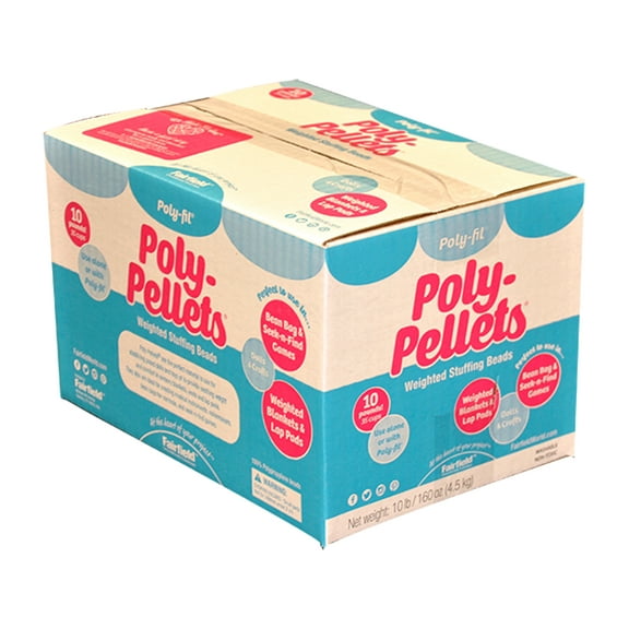 Poly-Fil Poly-Pellets Weighted Stuffing Beads, 10lb Box