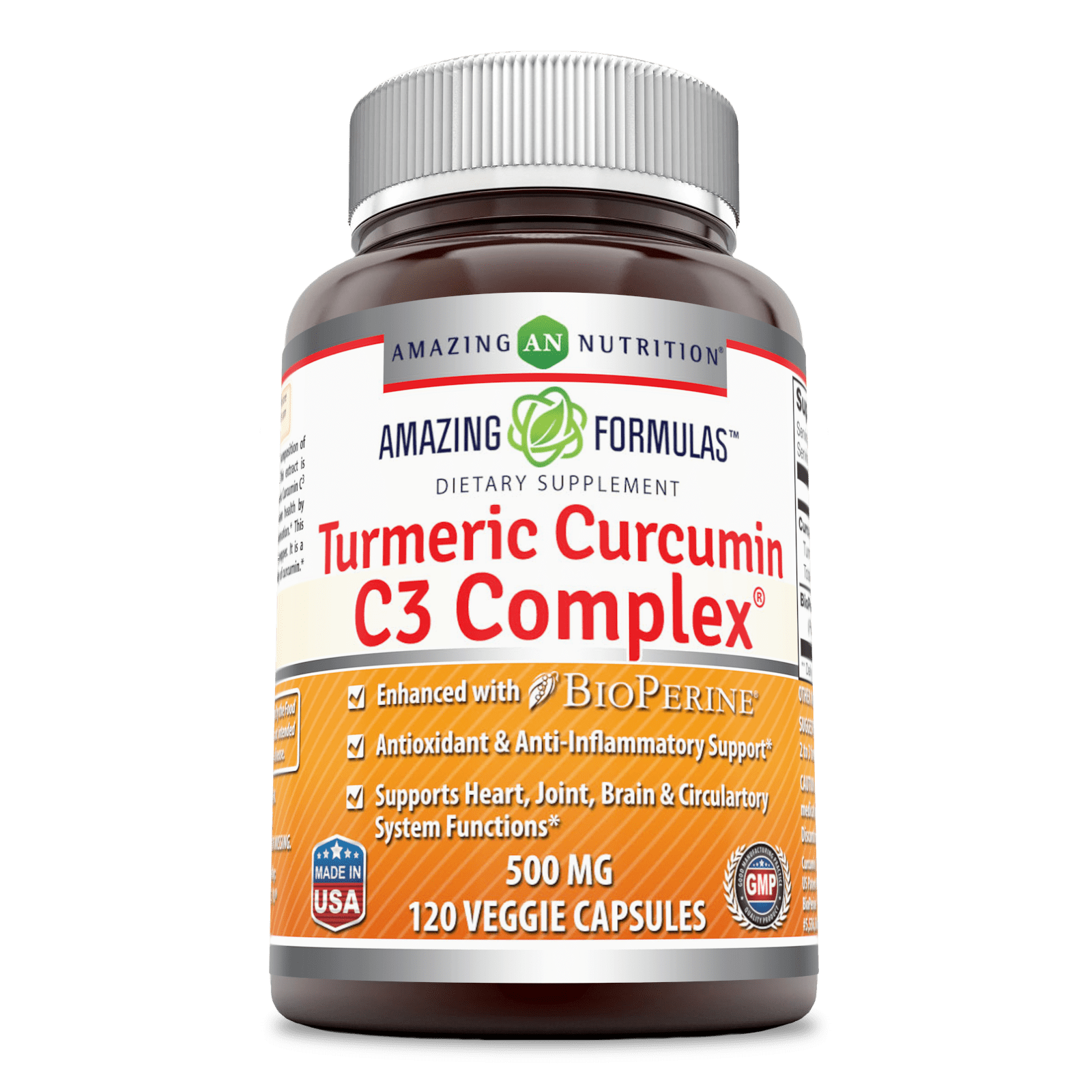 Amazing Formulas Turmeric Curcumin C3 Complex 500 Mg 120 Veggie ...