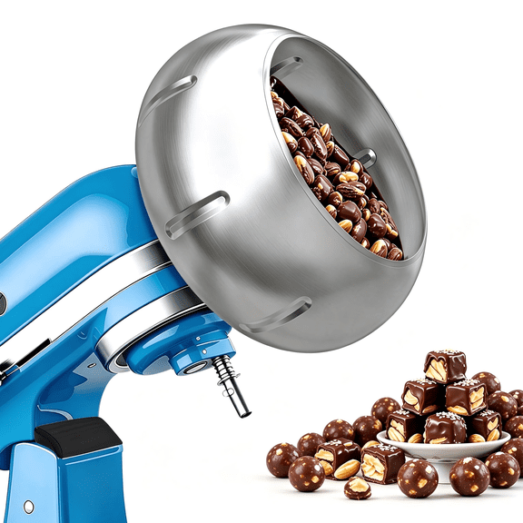 Chocolate Candy Coating Attachment Compatible with KitchenAid 4.5QT/5QT Tilt-Head Stand Mixer, Easy DIY Treat Maker Candy Coat Machine for Making Chocolate Covered Nuts,Fruits,Popcorn &Candy