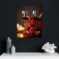 thumbnail image 4 of GOSMITH  Canvas Print Art of Red Wine Rose and Candle Picture Painting Wall Art Modern Home Decor for Living Room Bedroom Bathroom Decoration Gifts Artwork Wall Décor, 4 of 4