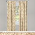 thumbnail image 4 of Ambesonne Geometric Window Curtains, Stripes Bohemian Ornament, Each 28" W x 63" L, Pastel Brown and Pale Green, 4 of 4