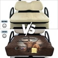 thumbnail image 6 of COEQINE All-Season Golf Cart Seat Protection, 4 Pockets Quilted Cover with Handle, Folds Like a Tote for Carry, Universal Fits Most 2-Seater Carts, Highland Cow Cross Brown, 6 of 8