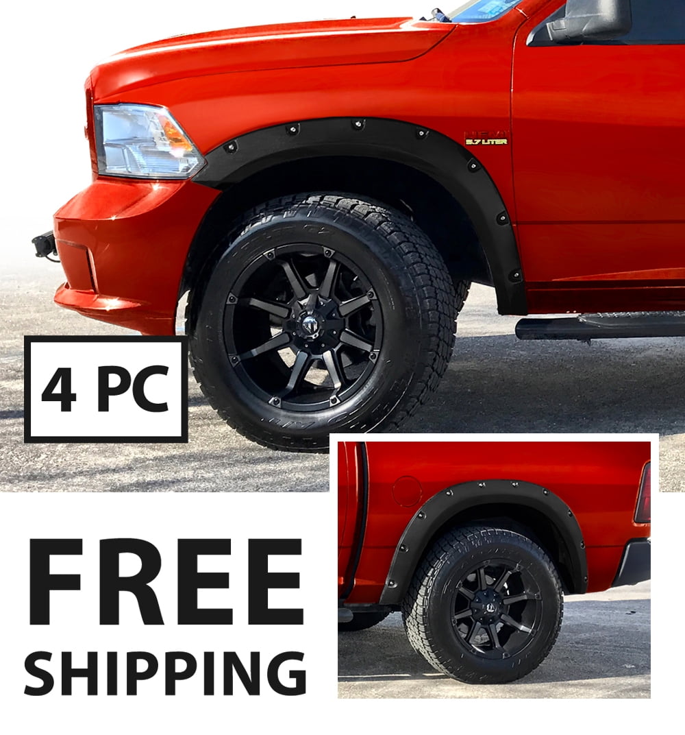 Premium Fender Flares for 20092018 Dodge Ram 1500 Fleetside models (NOT for R/T models