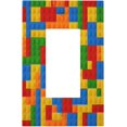 thumbnail image 1 of Nadoabtm Decorative Outlet Covers Funny Colored Building Blocks 1 Gang Single Rocker Light Switch Cover Plate Wall Plates GFCI Faceplate for Kids room Nursery Decor, 1 of 8