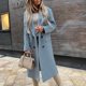 thumbnail image 3 of Otoño E Invierno Para Mujer, Tops Informales, Abrigo de Manga Larga Con Cuello de Traje, Cárdigan Liso, Abrigo Nizi Con Doble Botonadura, Tops Cortavientos Odeerbi ODB-6, 3 of 8