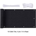 thumbnail image 1 of Red de protección solar para ventilación, pantalla de privacidad, cubierta para balcón, hebilla de HDPE, toldo de vela para exteriores, tela de sombra, cerca de jardín, refugio, color negro, 0,9 x 5, 1 of 5