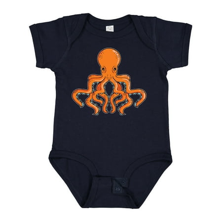 

Inktastic Orange Octopus Gift Baby Boy or Baby Girl Bodysuit