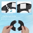 thumbnail image 3 of Uxcell Wall Split Flange ABS Round Self-Adhesive Escutcheon Plate Cover Buckle for Faucet Decoration Black 1.1 inch, 3 of 7