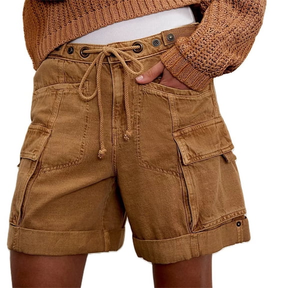 Summer Womens Shorts Fashion Shorts For Women Jean Casual High Waisted Straight Leg Baggy Denim Loose Fit Short Jeans Pants For Women