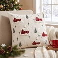 thumbnail image 4 of Aonerit 20 X 12 Inch Christmas Embroidered Pillow Cover, Hidden Zipper Cushion Case, Winter Sofa Couch Decor, Holiday Throw Pillow Sham, Home Seasonal Accent, 4 of 7