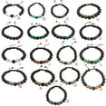 thumbnail image 1 of Mode 8MM Bracelets Assortis Réglable Noir Mat Bouddha Perles Diffuseur Bracelet Exquis Femmes Accessoires Cadeaux pour Hommes Afrique Turquoise, 1 of 8