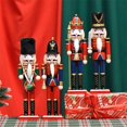 thumbnail image 3 of ZHaobin 1Pcs 30cm Wooden Nutcracker Puppet Soldier Decoration Painted Vintage Design Christmas Elements Ornament Home Tabletop Decora (A4), 3 of 7