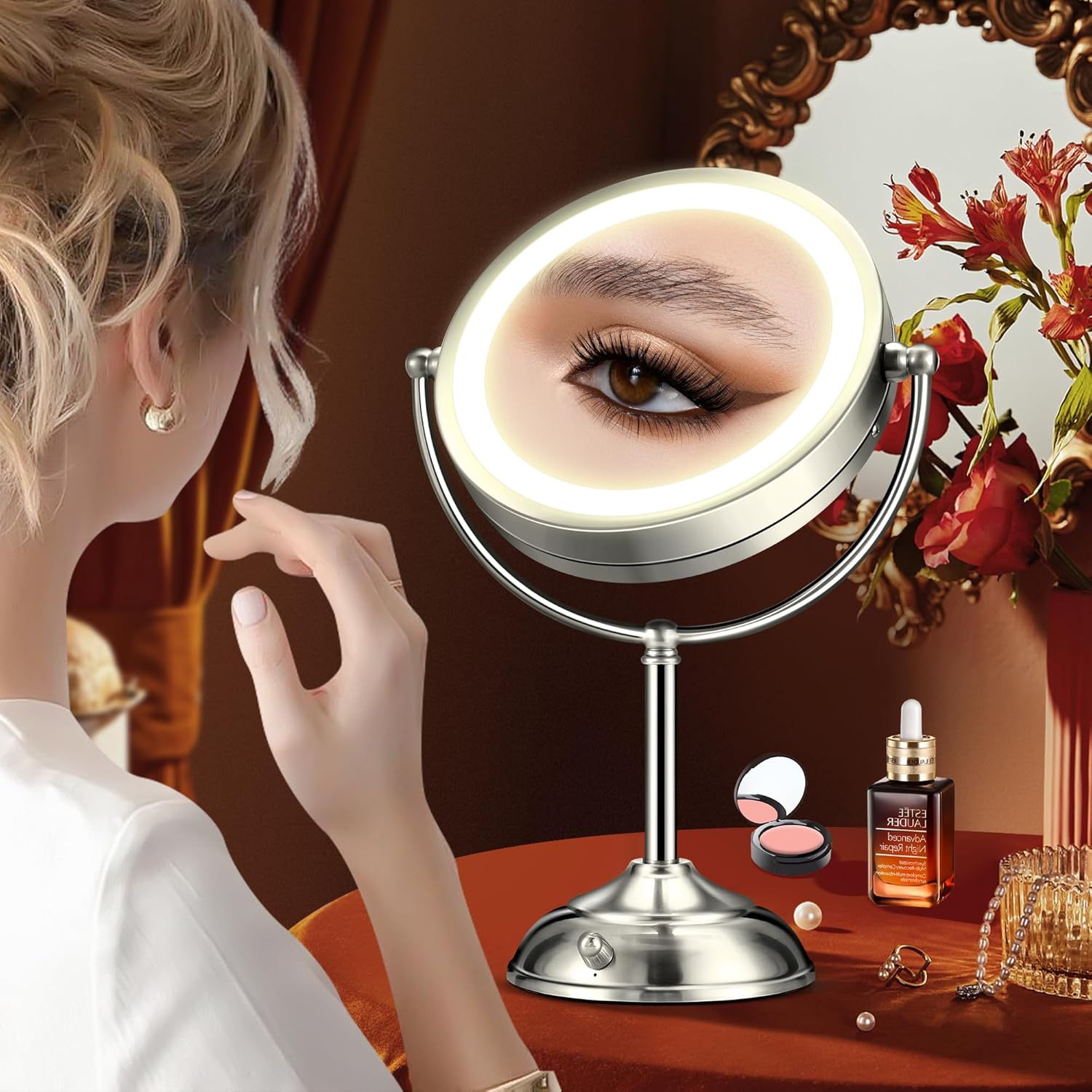 BBeauty Planet 20x Lighted Makeup Mirror Rechargeable 8.6" photo 4