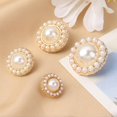 thumbnail image 6 of 10Pcs High Quality Ornaments DIY Shirt Buttons Sewing Accessories Pearl Clothing Buttons Needlework GOLD 25MM, 6 of 8