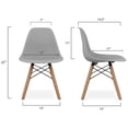 thumbnail image 5 of Maklaine 21.75 inches Plastic and Wood Kids Playroom Chair in Gray Finish, 5 of 5