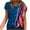 Blue womens tops summer, variant on USSUMA Plus Womens Tops Dressy Casual V Neck Short Sleeve Women's Shirts and Blouses 4th of July USA Flag T-Shirts for Women Trendy Independence Day Patriotic Tunic Top Summer Beach