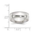 thumbnail image 2 of Bague Demi-Ronde en Argent Sterling 7 mm à Bord Perlé, 2 of 2