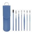 thumbnail image 1 of Juego de herramientas para la limpieza de cerumen: el juego de herramientas más completo para la limpieza de cerumen. Herramientas para la limpieza de cerumen con cuero PU (7 piezas), 1 of 3